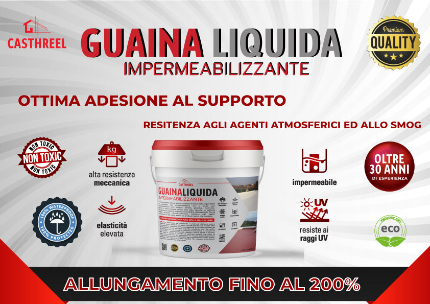 GUAINA LIQUIDA IMPERMEABILIZZANTE-ELASTICO-DURATURO.