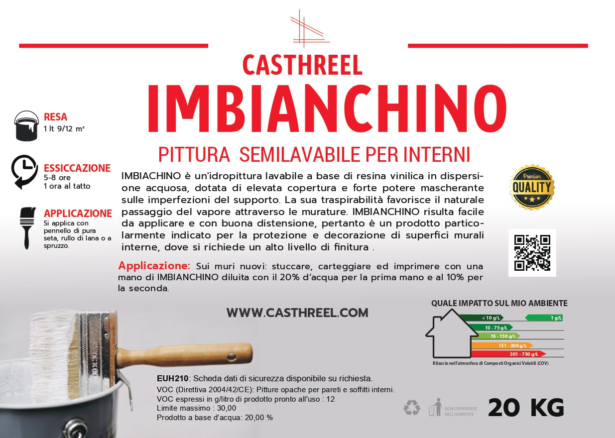 IMBIANCHINO-PITTURA SEMILAVABILE PER INTERNI