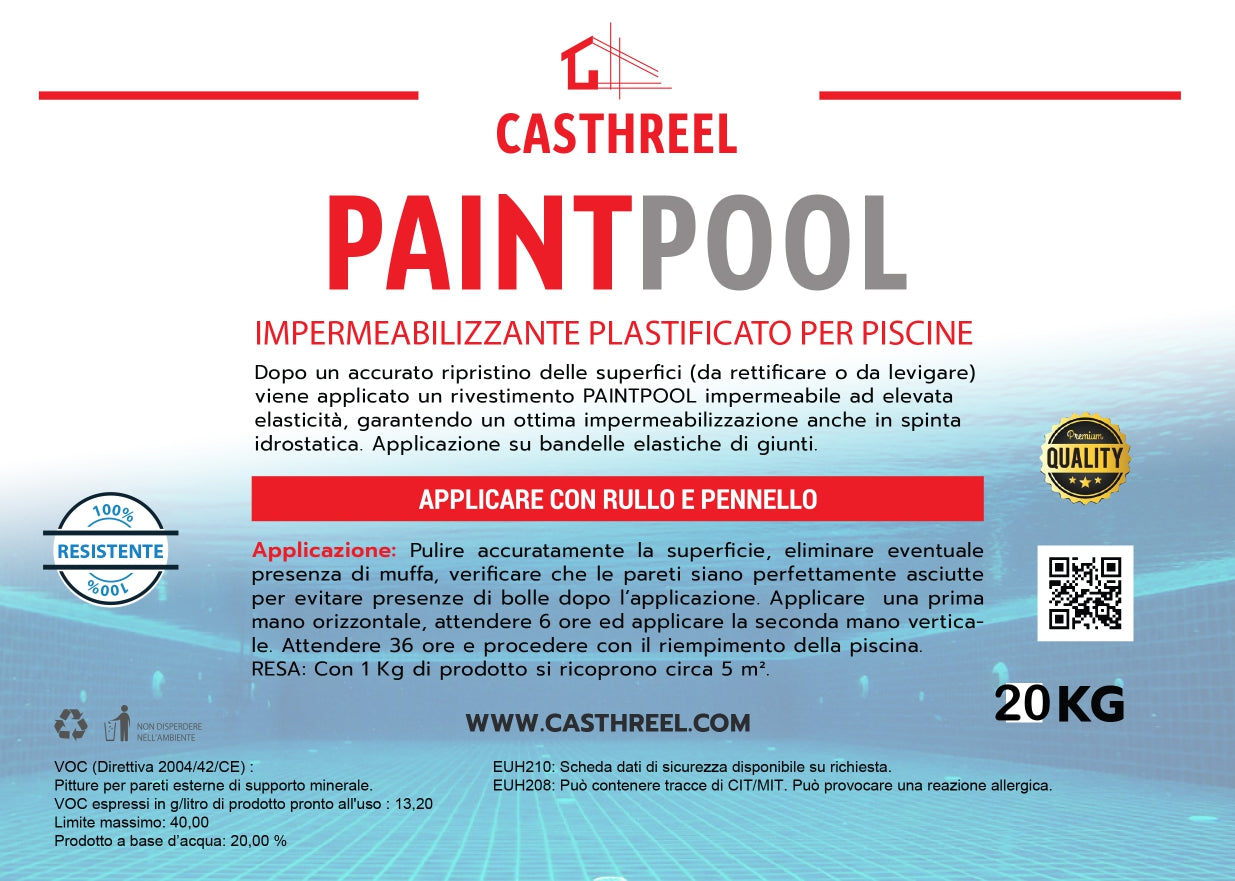 PAINT POOL - VERNICE IMPERMEABILIZZANTE PER PISCINE
