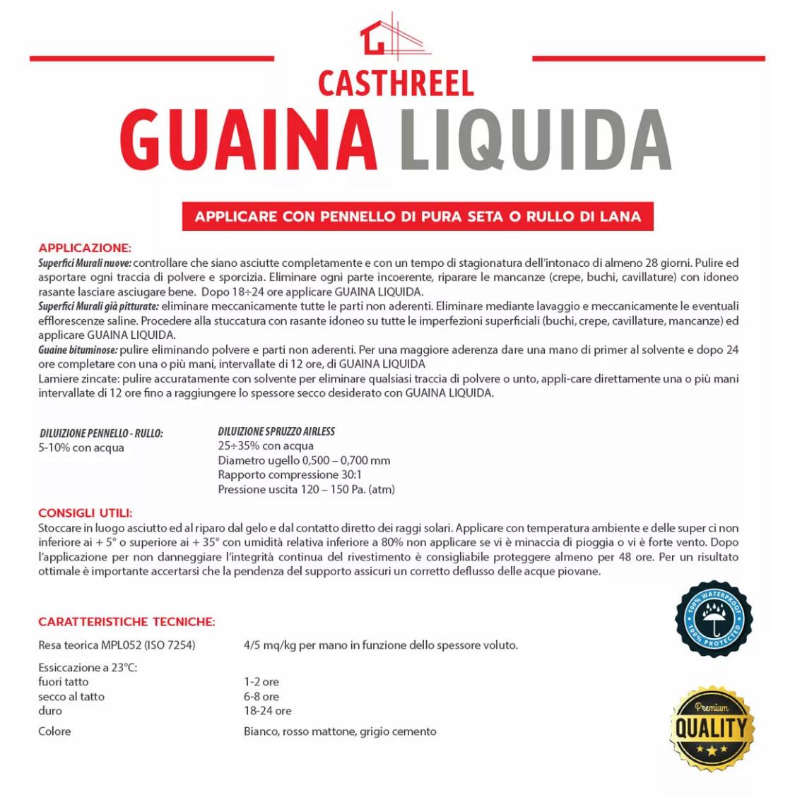GUAINA LIQUIDA IMPERMEABILIZZANTE-ELASTICO-DURATURO.