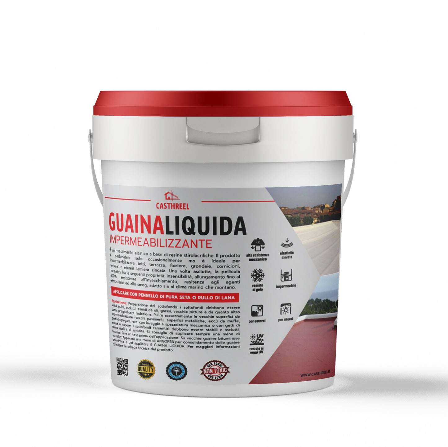 GUAINA LIQUIDA IMPERMEABILIZZANTE-ELASTICO-DURATURO.